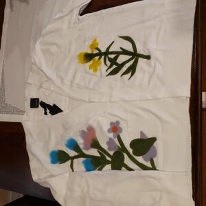 Nwt XL Aaeda white sweater